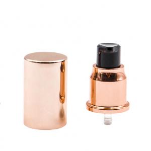 20/410 24/410 Shiny Metal Collar Cream Pump Treatment Pump with big overcap