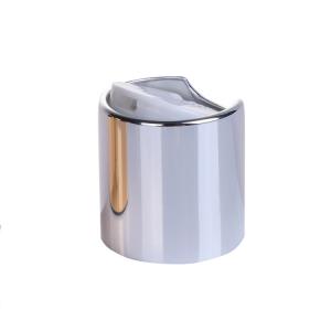 China popular and various professional plastic disc top cap in alu for shampoo bottle
