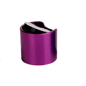 Popular and various professional plastic disc top cap in alu for shampoo bottle