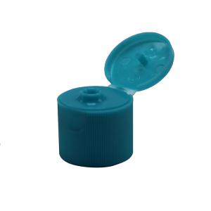 Plastic screw cap flip top cap for shampoo and shower gel bottles