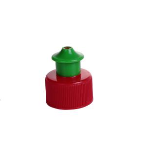 Plastic pull-push cap screw lid 24mm 28mm matching with various bottles.